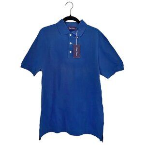 NEW Ralph Lauren Purple Label Polo Shirt! Sm  Royal Blue Pique Mesh Cotton ITALY